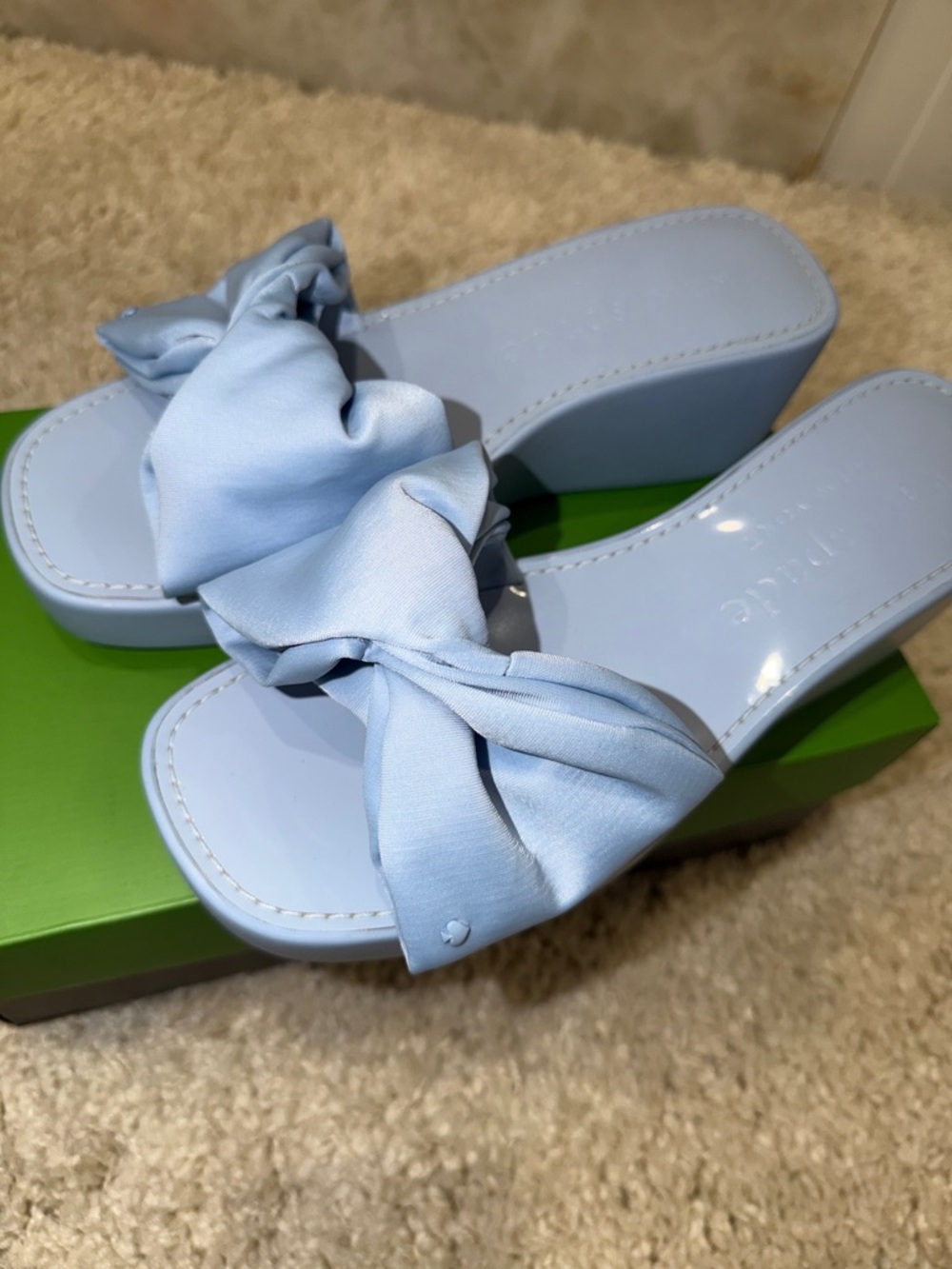 New Kate Spade neoprene bowwedge sandals 8.5 - Picture 11 of 11